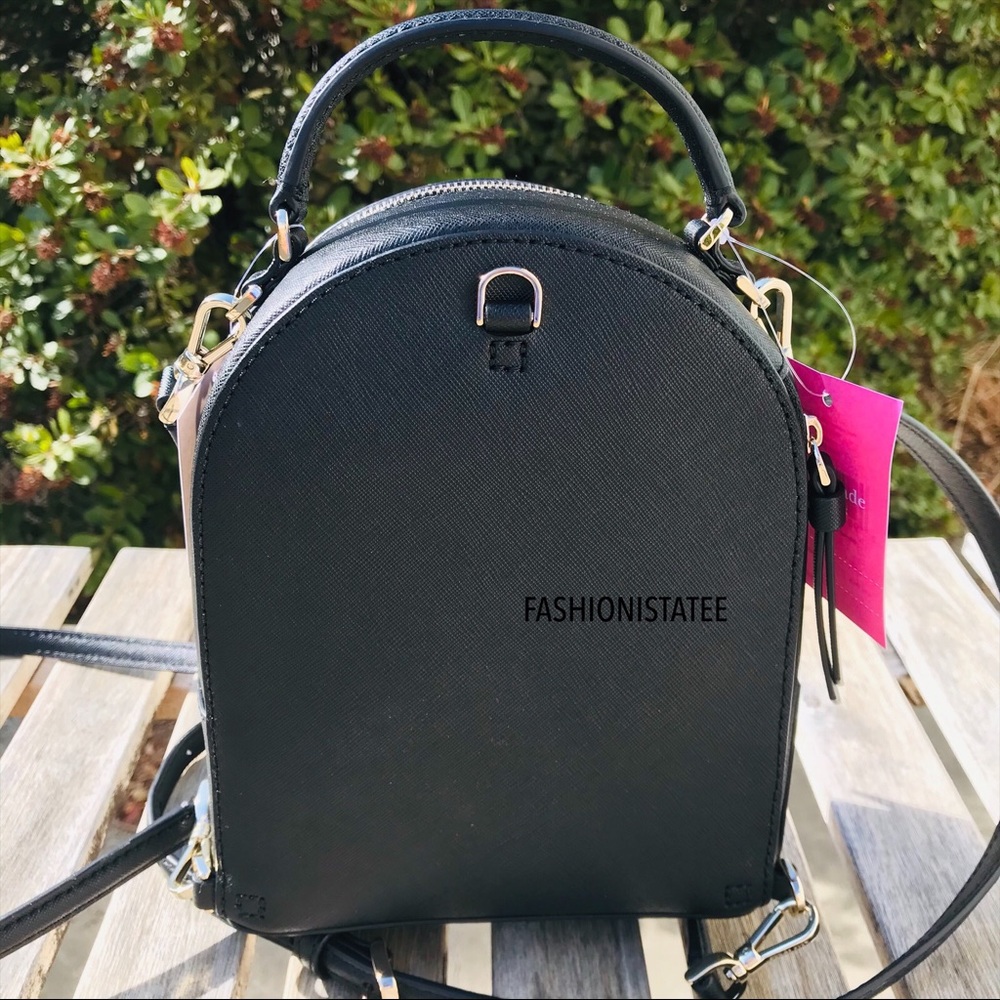 Kate Spade Cameron Mini Convertible Backpack Black - Picture 6 of 8